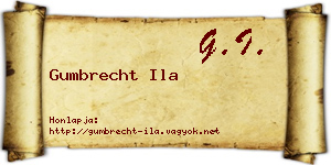 Gumbrecht Ila névjegykártya